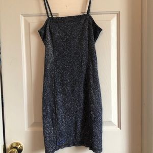 Spaghetti strap glitter dress